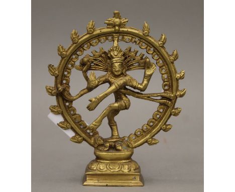 A bronze model of an Indian deity. 16.5 cm high.