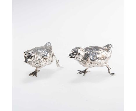 AN EARLY 20TH CENTURY GERMAN SILVER NOVELTY PEPPER POT import marks, Berthold Hermann Muller, London 1922, formed as a runnin