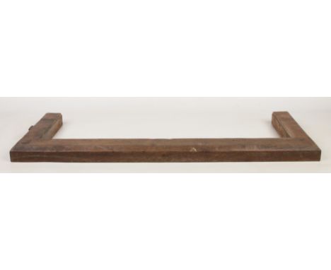 A Robert Thompson Mouseman carved oak curb fender. With carved mouse motif, 119cm x 42cm. 
