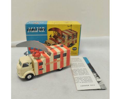 Corgi Toys Major model No 1106 "Decca" Mobile Airfield Radar Van with original box and Corgi "Rocket Age" catalogue. 