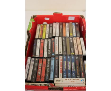 Collection of cassette tapes to include Rolling Stones, David bowie, Bob Dylan, Eric Clapton, etc. 