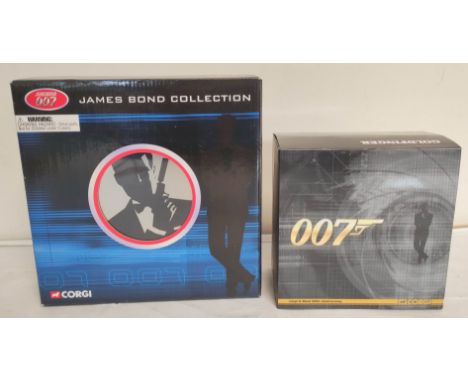 Corgi two James Bond boxed limited edition figures to include Corgi James Bond Collection Film Canister 4 Piece Gift Set TY95