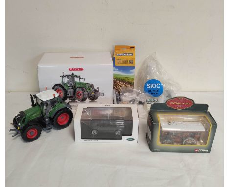 Quantity of vintage boxed collectors models to include a 1:32 scale Wiking Fendt 828 model tractor, Bruder farm accessories, 