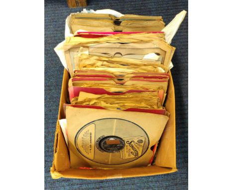 Quantity of 78rpm singles dating from the 1930s-50s to include Elvis Presley on blue HMV label, Ricky nelson etc 