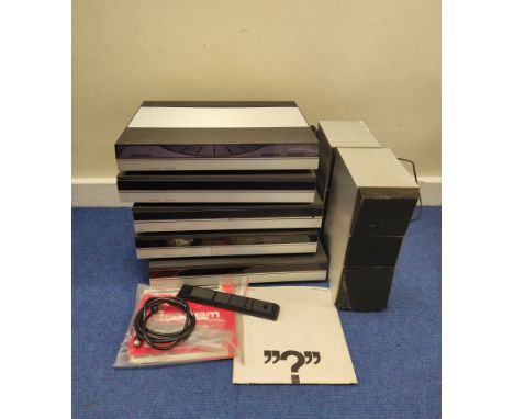 Band and Olufsen music center comprising of record player Beogram 550, Beocad 5500, Beogram CD 5500, Beomaster 5500, two spea