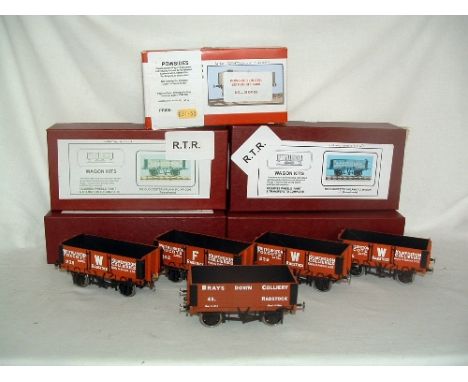 5 x 0 Gauge Kit Built Radstock area Colliery Wagons all supplied R to R by Powsides Models  - Kilmersdown Down Colliery Wagon