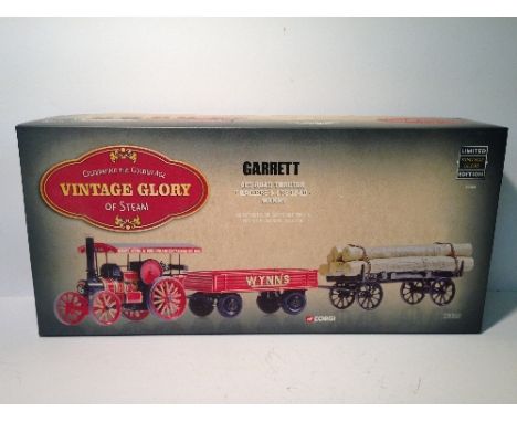 Corgi Vintage Glory of Steam 1/50 scale #80305 Garrett 4CD Road Tractor, Trailers and Log Load - Wynns. Limited edition no.22