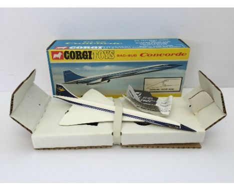 Corgi Toys 650 'BOAC' Bac-Sud Concorde. E (very minor paint retouch to tail) in E box (slight surface rubbing) with internal 