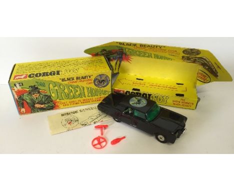 Corgi Toys 268 The Green Hornet's Black Beauty Crime Fighting Car, with Secret Instructions (lacks envelope), missile and 2 x
