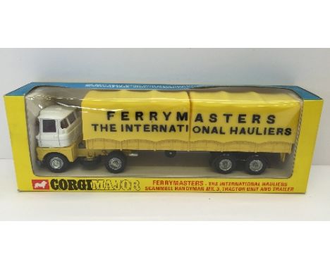 Corgi Major Toys 1147 Ferrymasters - The International Hauliers Scammell Handyman Mk.3 Tractor Unit and Trailer. M in M box w
