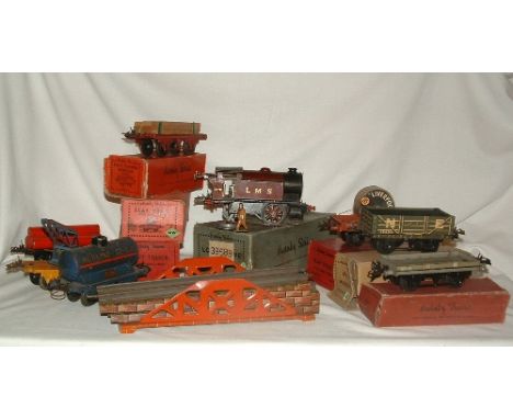 A tray containing various HORNBY 0 Gauge items including a  M3 C/W LMS Maroon 0-4-0T no 2270 (offered for refurbishment with 