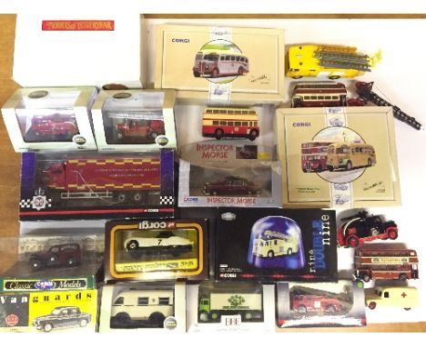 Quantity of assorted die-casts by Corgi and others, includes: 6 x Corgi Classics buses; 4 x Original Omnibus Company buses; C