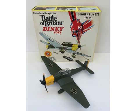 Dinky Toys Battle of Britain 721 Junkers JU 87B Stuka. Near M in E box with leaflet, unapplied decal sheet, and inner card pa