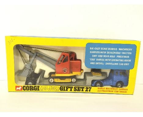 Corgi Major Gift Set 27 Bedford Machinery Carrier and Priestman 'Cub' Shovel. E with instruction leaflet and polystyrene pack