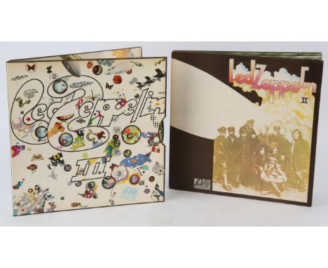 Led Zeppelin vinyl records - Led Zeppelin II, plum Atlantic; Led Zeppelin III, plum Atlantic (2). 