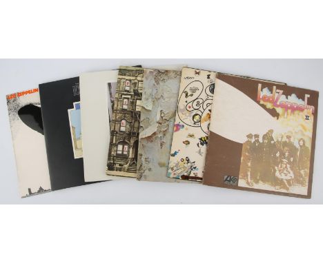 Led Zeppelin vinyl records - The Song Remains The Same, Physical Graffiti, Led Zeppelin I (plum Atlantic) Led Zeppelin II (pl
