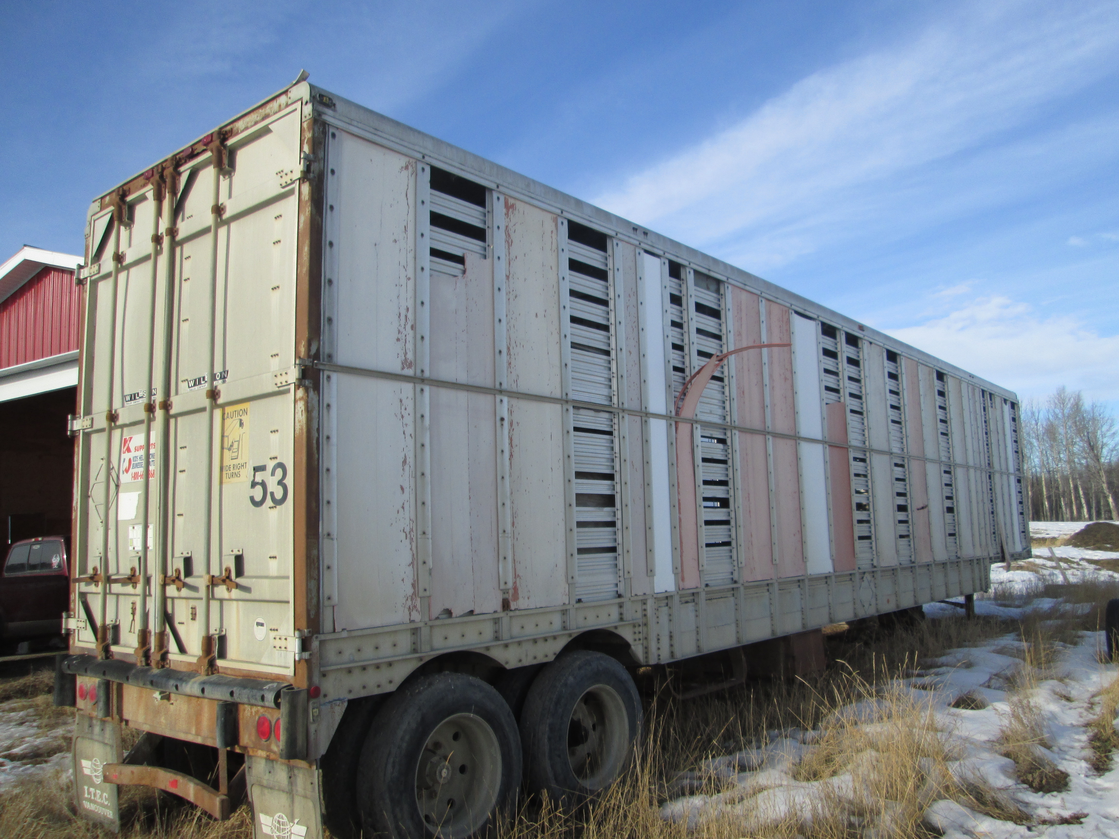 1986 53' Wilson TA cattle liner