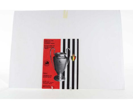 LIVERPOOL F.C., THREE EUROPEAN FINAL PROGRAMMES, comprising vs. Real Madrid 27th May 1981, Roma 30th May 1984, and Juventus 2