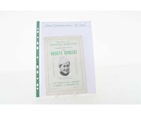 CHARLIE TULLY OF CELTIC F.C., COLLECTION OF ITEMS, including cigarette and other cards, player caution for 'a dangerous tackl