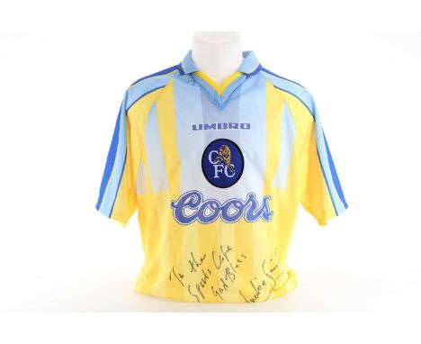 FRANK SINCLAIR OF CHELSEA F.C., SIGNED JERSEY, loose, with COAsize L