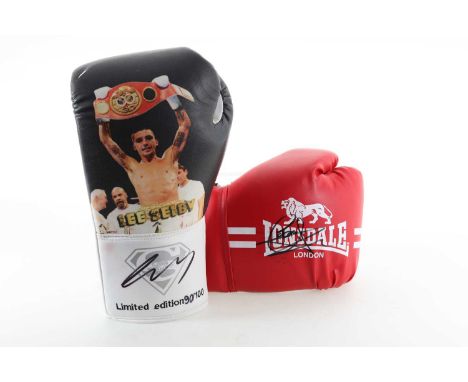 CARL FROCH, LEE SELBY AND HENRY COOPER, THREE SIGNED BOXING GLOVES, each loose, with COA