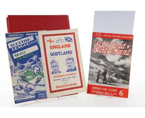 SCOTTISH INTERNATIONAL, COLLECTION OF FOOTBALL PROGRAMMES, CIRCA 1940s ONWARDS including Scotland vs. England League Internat