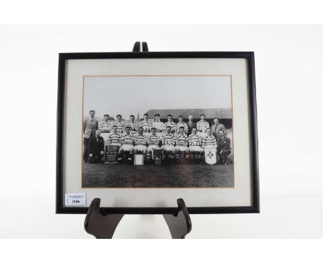 CELTIC F.C., TEAM PHOTOGRAPH, 20TH MAY 1951 the team displaying banner inscribed WELCOME GLASGOW CELTIC MAY 20. 1951 AMERICAN