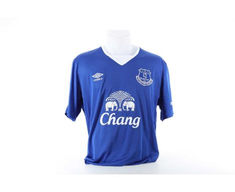 JAMES MCCARTHY OF EVERTON F.C., SIGNED HOME JERSEY, 2015/16 McCARTHY 16 and signed verso, size L