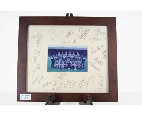 CELTIC F.C., SIGNED TEAM PHOTOGRAPH, 1988 mounted, framed and under glass31cm x 36cm overall 