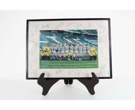 CELTIC F.C., COLLECTION OF SIGNED TEAM PHOTOGRAPHS, CIRCA LATE 1990s each signed to mount, framed and under glass, also a sig