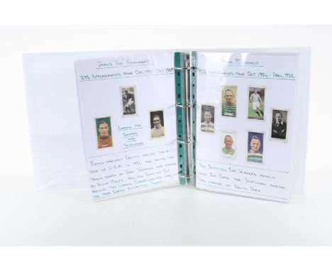 CELTIC F.C., COLLECTORS ALBUM, 1930s comprising a display of items and text relating to the club including cigarette and othe