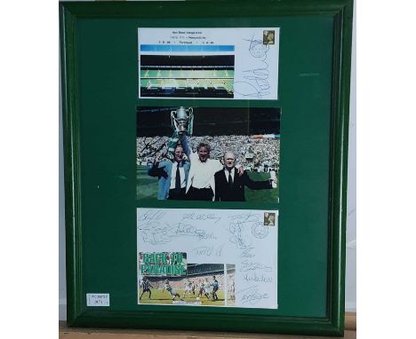 CELTIC F.C., THREE SIGNED POSTAL COVERS, 1995 for the game marking the return to Paradise vs. Newcastle, one cover signed by 