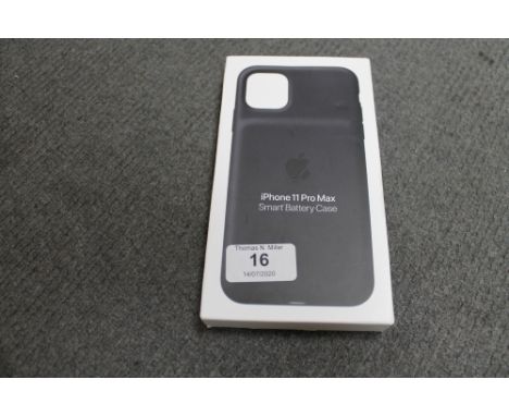 Apple : iPhone 11 Pro Max Smart Battery Case, model A2180, black, brand new & boxed. (R.R.P. £129.00)