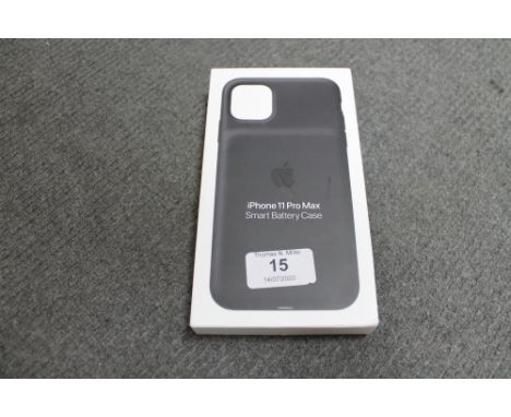 Apple : iPhone 11 Pro Max Smart Battery Case, model A2180, black, brand new & boxed. (R.R.P. £129.00)