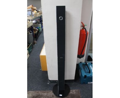 A Samsung floor standing speaker 