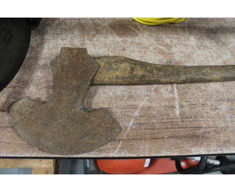 An antique felling axe 