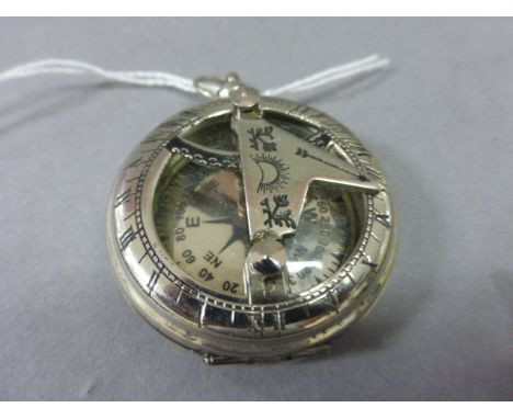 Hand Held Pocket Compass and Sundial
