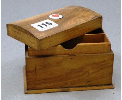 Wooden Playing Card Box with an Enamelled Heart