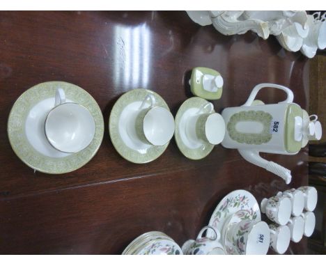 Royal Doulton 'Sonnet' Coffee Set comprising Coffee Pot, Six Coffee Cans and Saucers