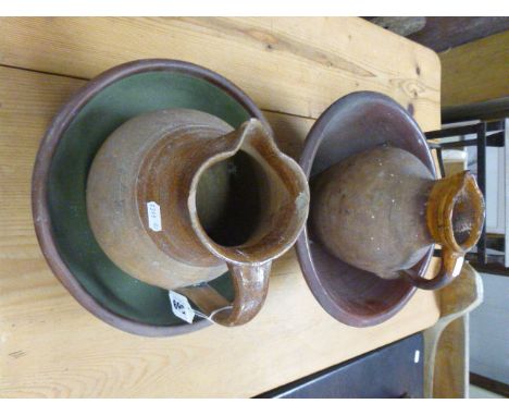 Two Vintage Terracotta Jugs and Two Bowls