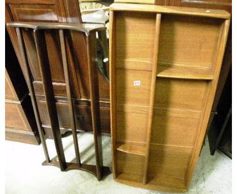 Ercol Pale Elm Hanging Wall Shelf plus another Ercol Wall Shelf