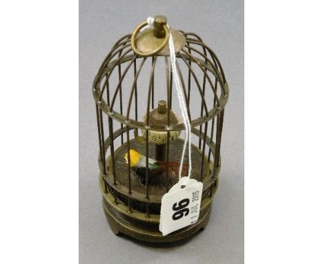 Brass Automaton Style Clock with Caged Bord