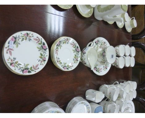 Wedgwood 'Hathaway Rose' Tea Service comprising Fruit Saucer, 6 Tea Plates, Bread Plate, Milk Jug, Sugar Bowl, 6 Tea Cups and