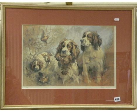 Signed Limited Edition Andrew Haslen Springer Spaniel Print, no. 178/500 