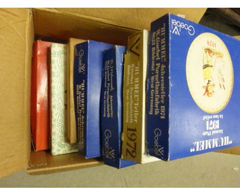 Box of Boxed Collector's Plates including Hummel, Goebel and Royal Doulton