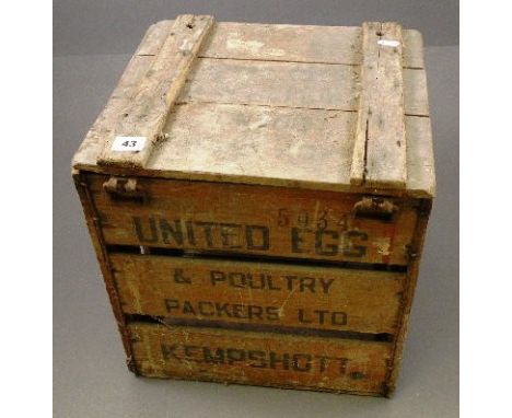 Vintage Egg and Poultry Wooden Box
