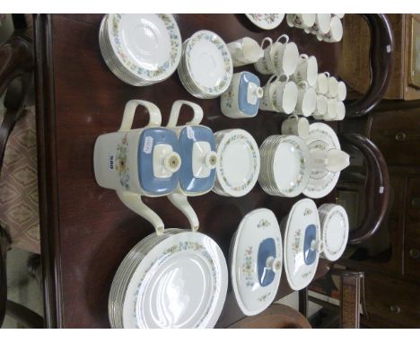 Royal Doulton 'Pastorale' Dinner, Tea and Coffee Service comprising 9 Bowls, 9 Coffee Cups, 8 Coffee Saucers, 9 Dinner Plates