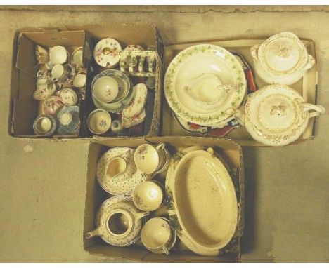 Mixed Lot of Ceramics including Cabinet Cups and Saucers, Three 18th century Tea Saucers, 18th century Tea Bowl and another B