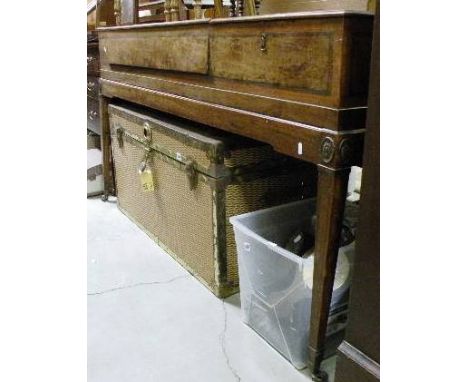 19th century Inlaid Mahogany Spinet made by John Broadway & Co raised on square tapering legs