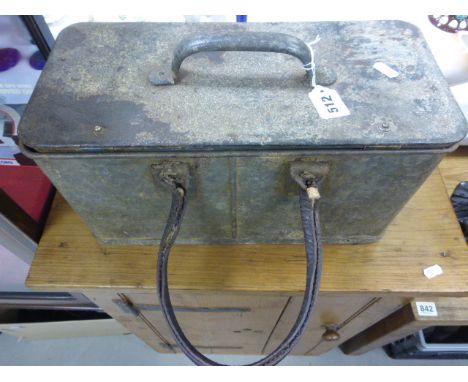Vintage Double Metal Carrying Box possibly for a Vet
